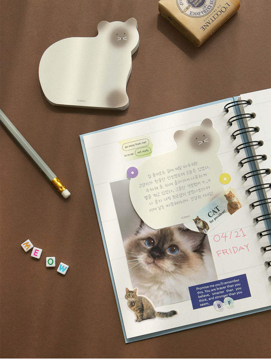 Animal Friends Mini Non-Adhesive Memo Pad – Hamster, Penguin, Dog & Cat