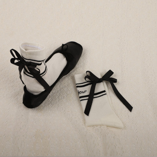 Balletcore Back Ribbon Ankle Socks- Lovely Unique tennis Socks