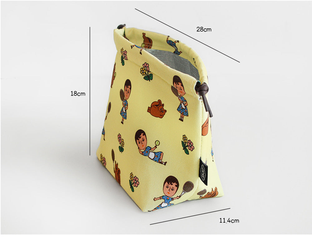 1537 Made in Korea Oxford Cotton Insulated Lunch Pouch – 3 Styles