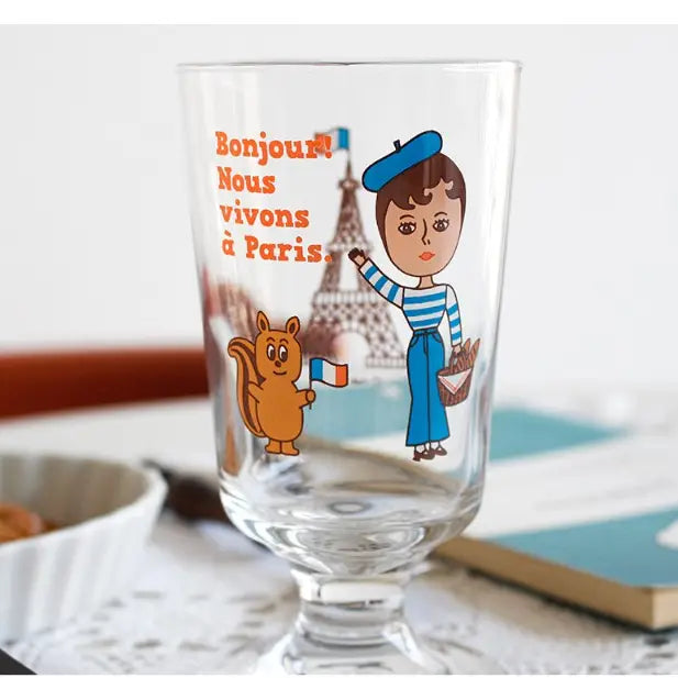 1537 Vintage Glass Cup- S 2Pcs Gift SET Drinkware