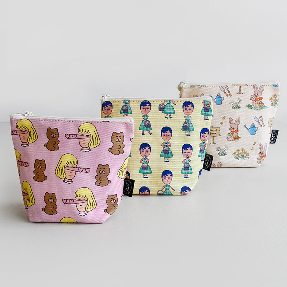 Canvas Adorable Pattern Stand Pouch/ Makeup Pouches Purse