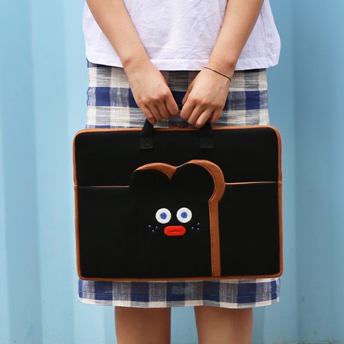 15 Laptop Macbook Case Pouch Bags with Pocket, Handle - Toast Brunch Brother Brand/ Student/office bag