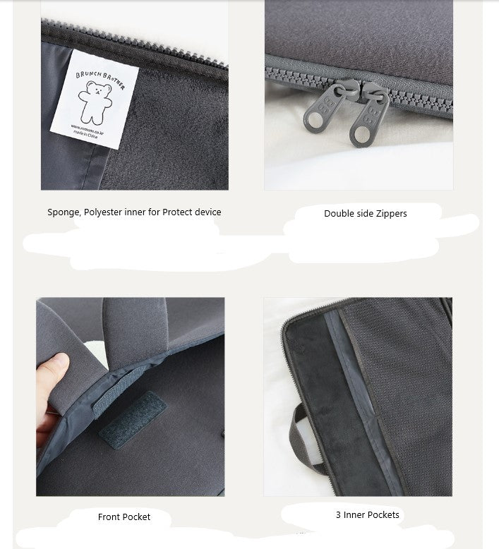 Brunch Brother Laptop Ipad/ Macbook 15" Big case Cover Handle Bags