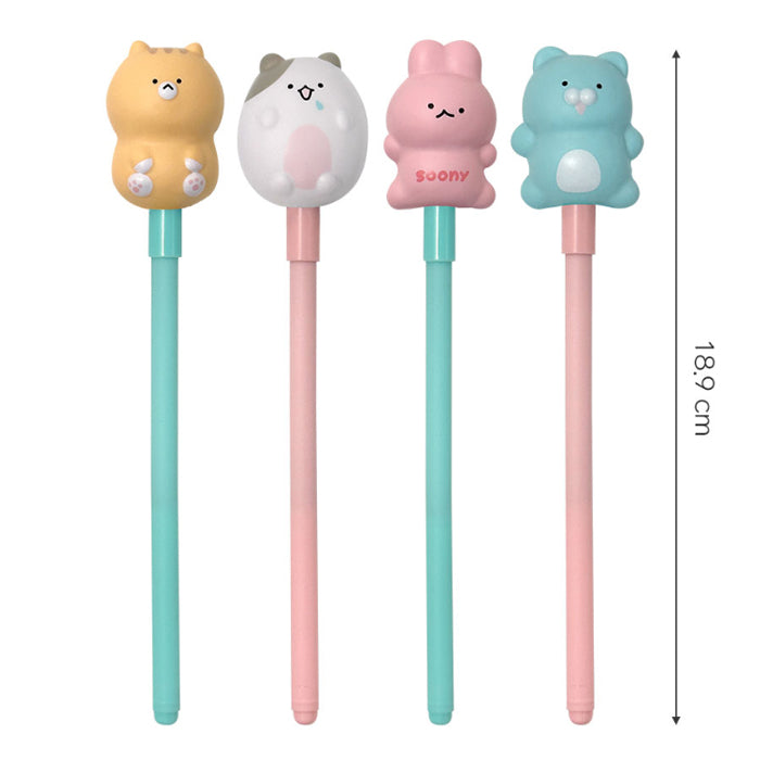Soonddeok Squeeze Gel Pen – 4 Character Series