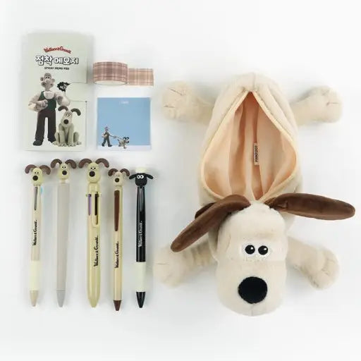 Wallace & Gromit Plush Gromit Dog Pencil Case Pouch