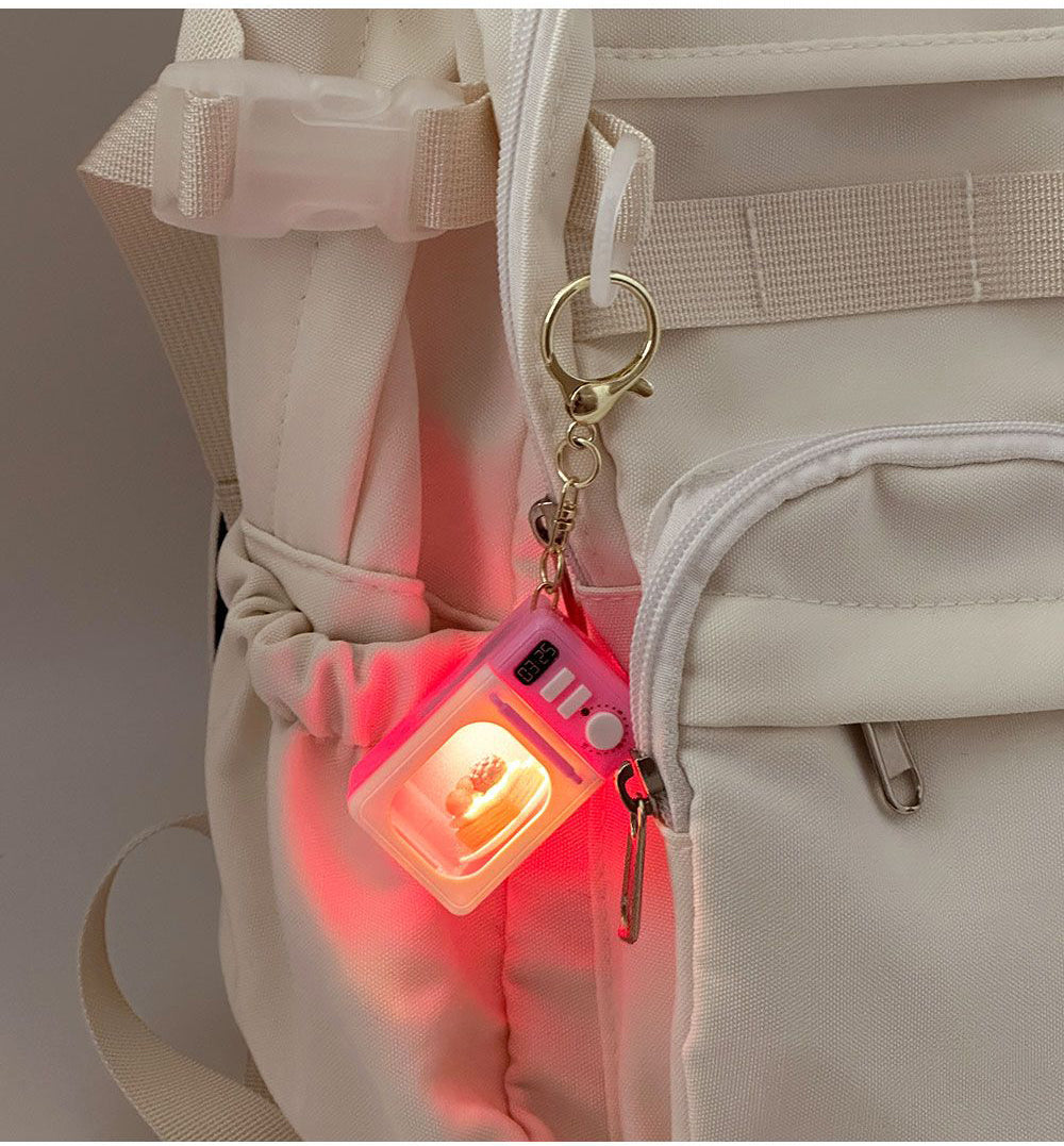 Mini Microwave Keychain Light & Sound Toy