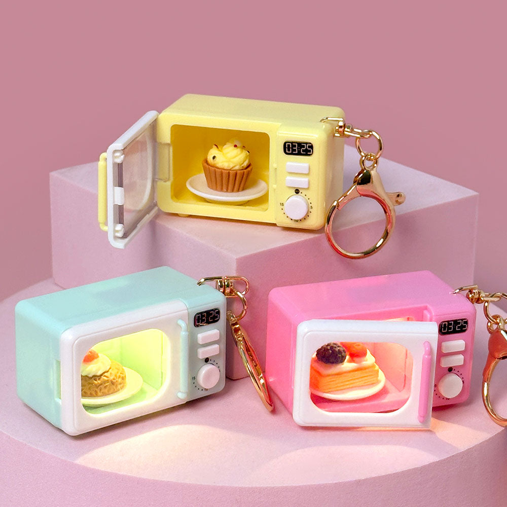 Mini Microwave Keychain Light & Sound Toy