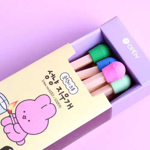 Unique Design Stationery Matches Shape Eraser