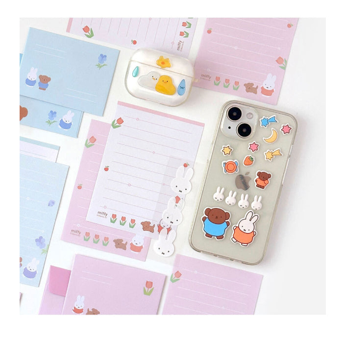 Miffy & Boris Letter Set with Stickers – Tulip Garden Edition