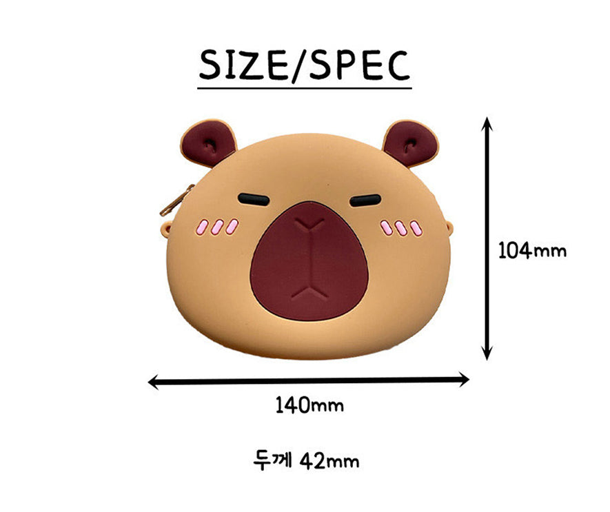 Capybara Silicone Crossbody Pouch