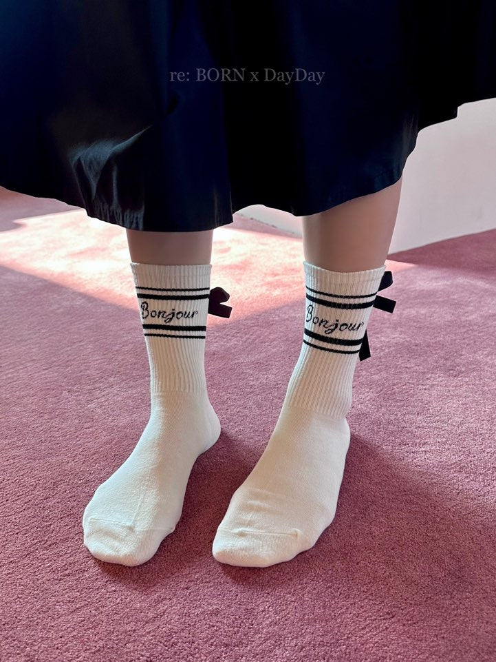 Balletcore Back Ribbon Ankle Socks- Lovely Unique tennis Socks