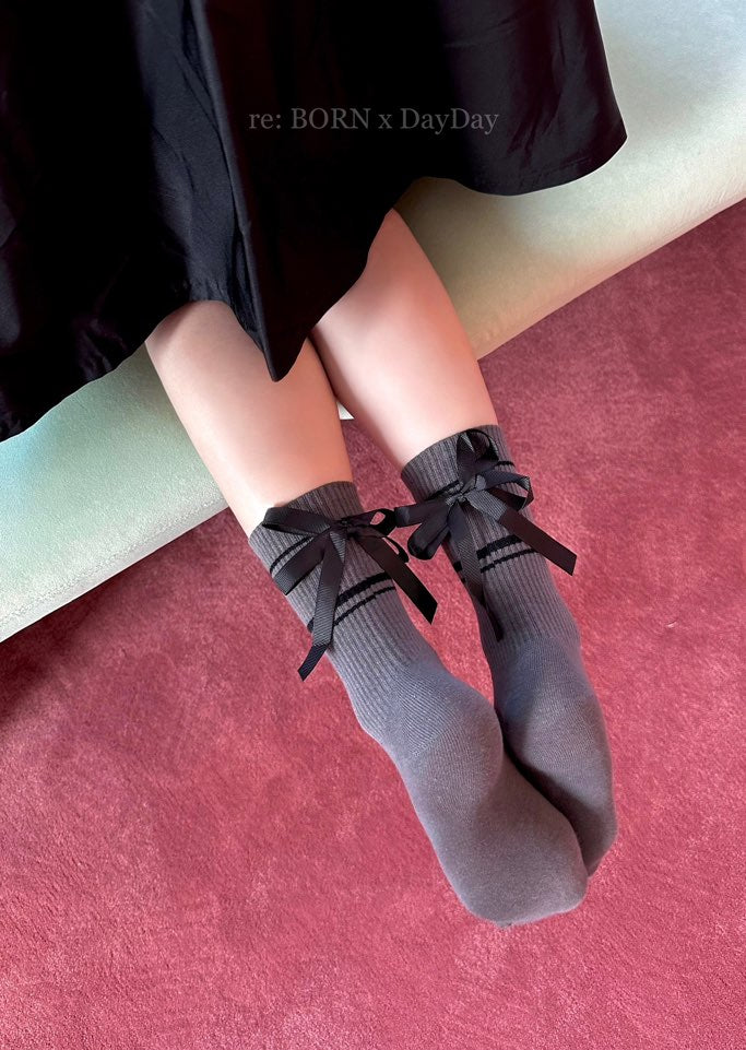 Balletcore Back Ribbon Ankle Socks- Lovely Unique tennis Socks