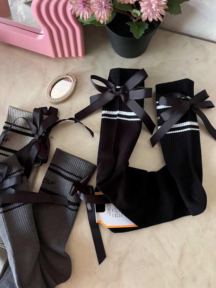 Balletcore Back Ribbon Ankle Socks- Lovely Unique tennis Socks