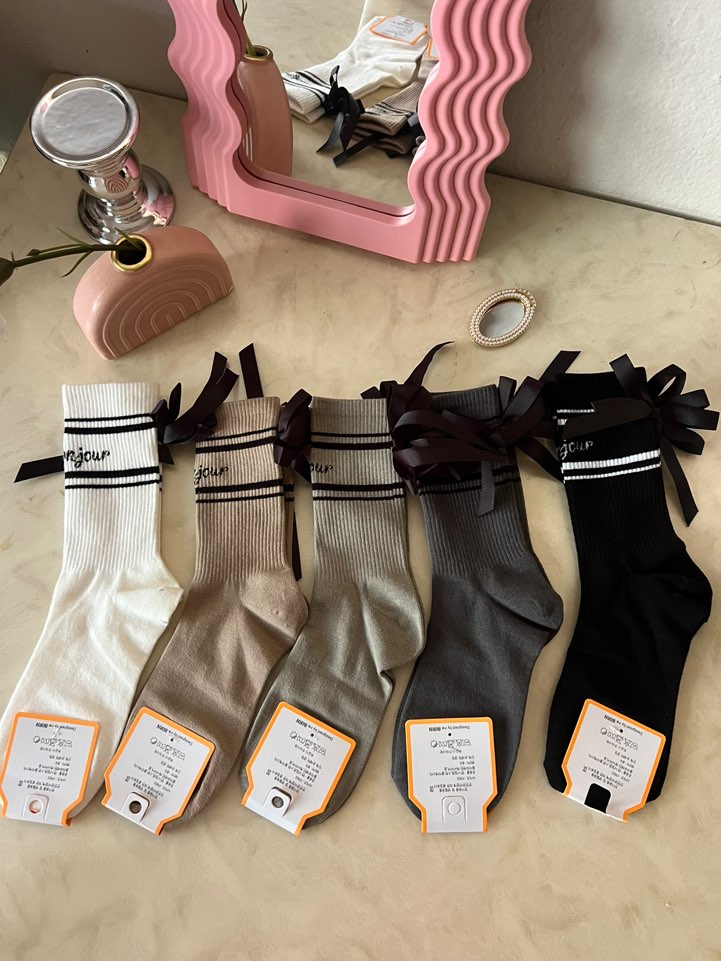 Balletcore Back Ribbon Ankle Socks- Lovely Unique tennis Socks
