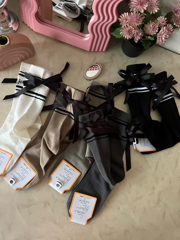 Balletcore Back Ribbon Ankle Socks- Lovely Unique tennis Socks
