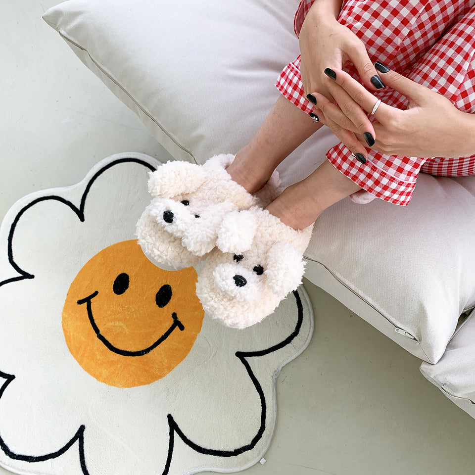 Fluffy Adorable Poodle Slippers - Golden Doodle Home Slippers