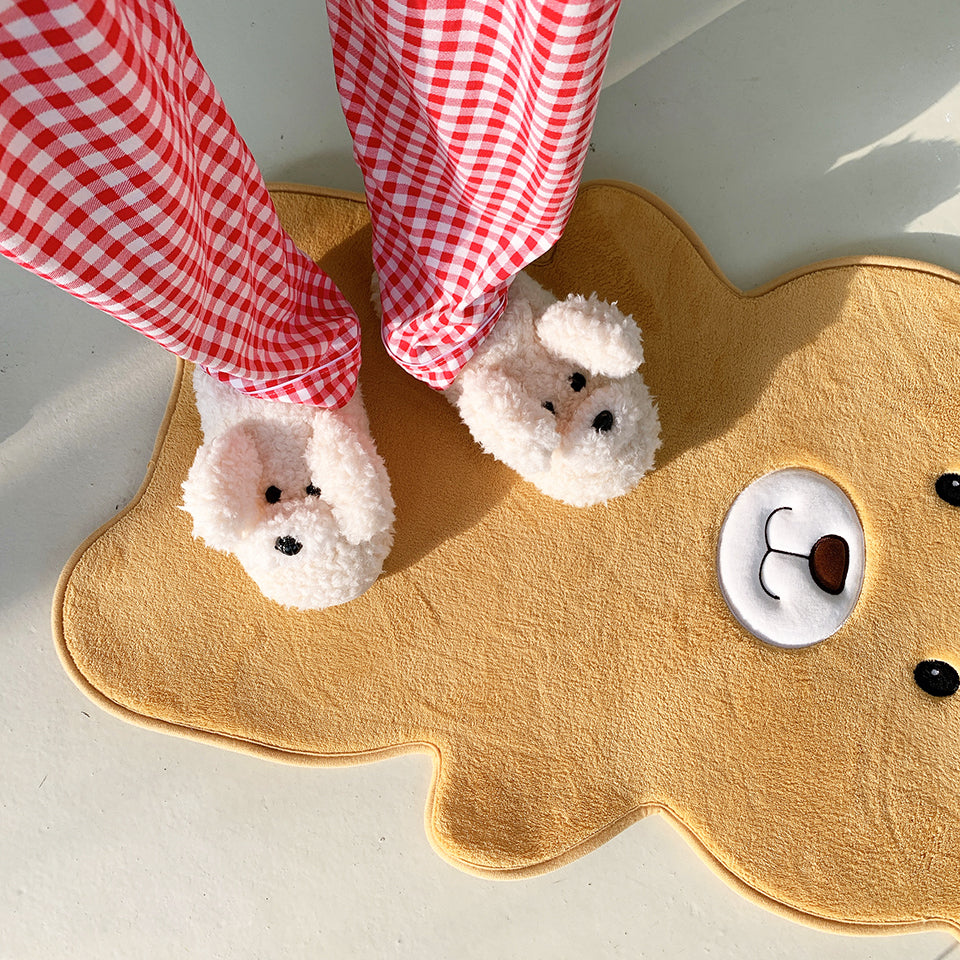 Fluffy Adorable Poodle Slippers - Golden Doodle Home Slippers