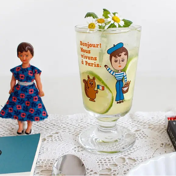1537 Vintage Glass Cup- S 2Pcs Gift SET Drinkware