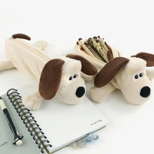 Wallace & Gromit Plush Gromit Dog Pencil Case Pouch