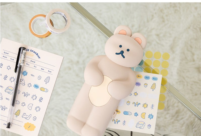 3D Bear Soft Bear Pencil Case/Beauty cosmetic Pouch School Office