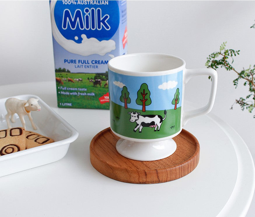 Home CAFE style Vintage Mugs Cup-Home Deco/Heel Mug Cup-Cow