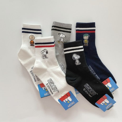 Snoopy & Charlie Brown daily Crew Ankle Sock