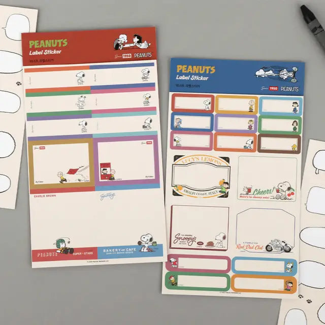 Peanuts Snoopy Label Sticker Set – Message & Gift Name Tags