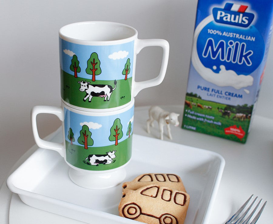 Home CAFE style Vintage Mugs Cup-Home Deco/Heel Mug Cup-Cow
