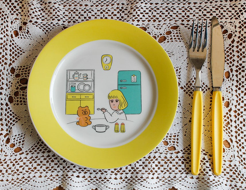 1537 Cafe Plates + Mug cup Set For Two Set