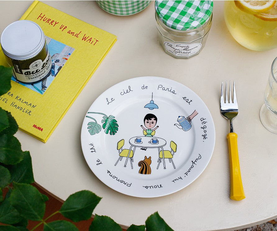 1537 Aurore Home Cafe Plates- Parisian Cafe Style-Dessert Plate M