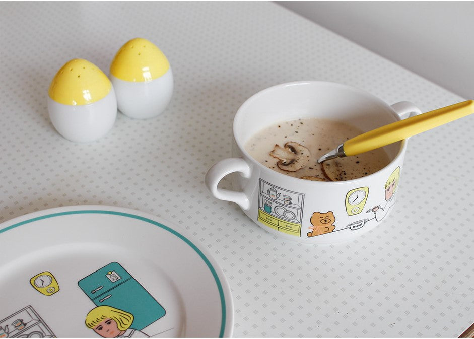 1537 Cafe Plates + Mug cup Set For Two Set
