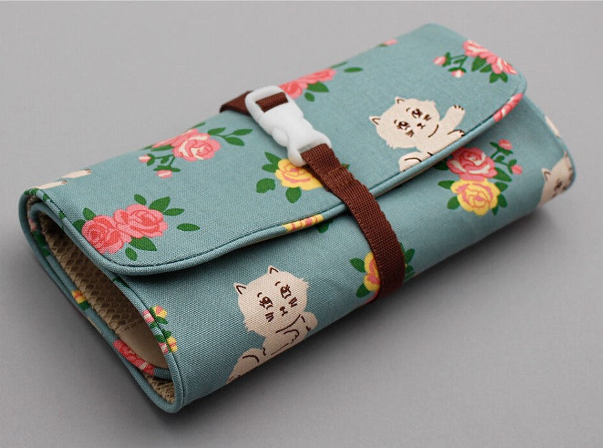 1537 Travel Packing Organizer Cotton Traveler Roll Pouch