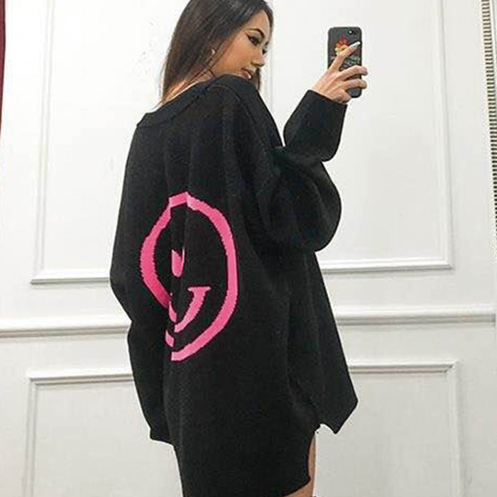 Neon smile cardigan- one size over fit - Luckyplanetusa
