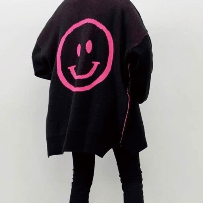 Neon smile cardigan- one size over fit - Luckyplanetusa