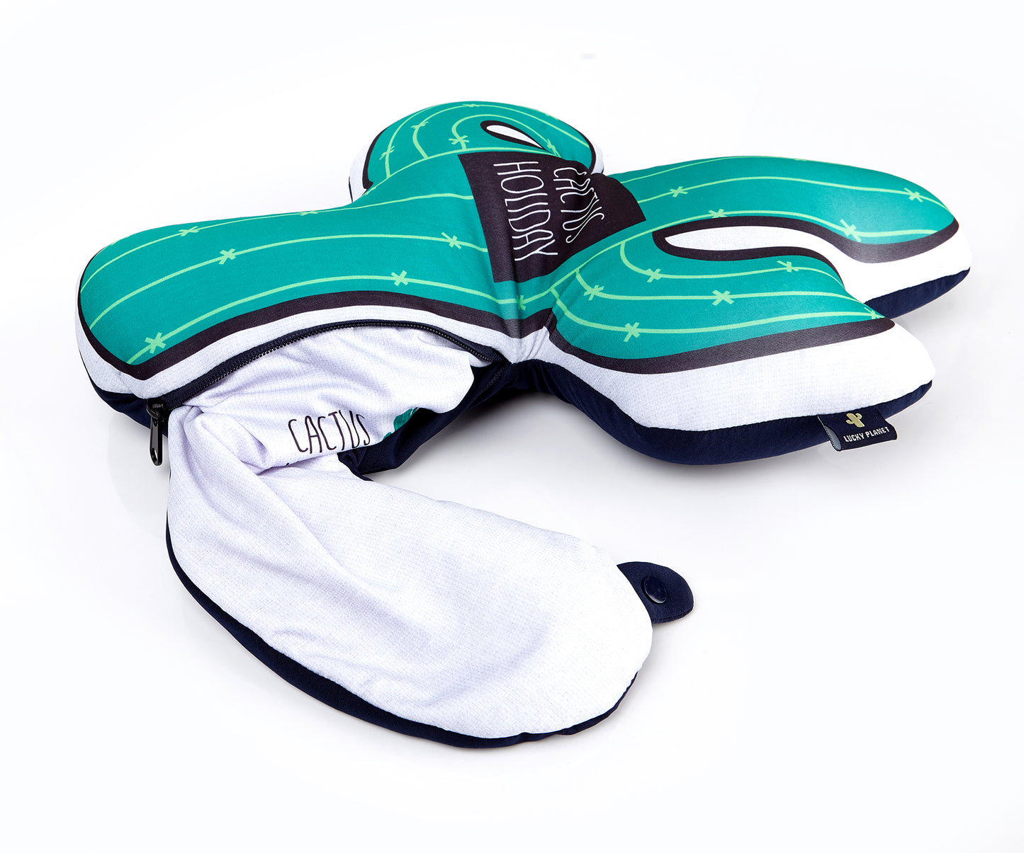 LUCKY PLANET 2 in 1 Travel Neck Pillow Cushion -Cactus Transform to Neck Cushion/Luggage Holding - Luckyplanetusa