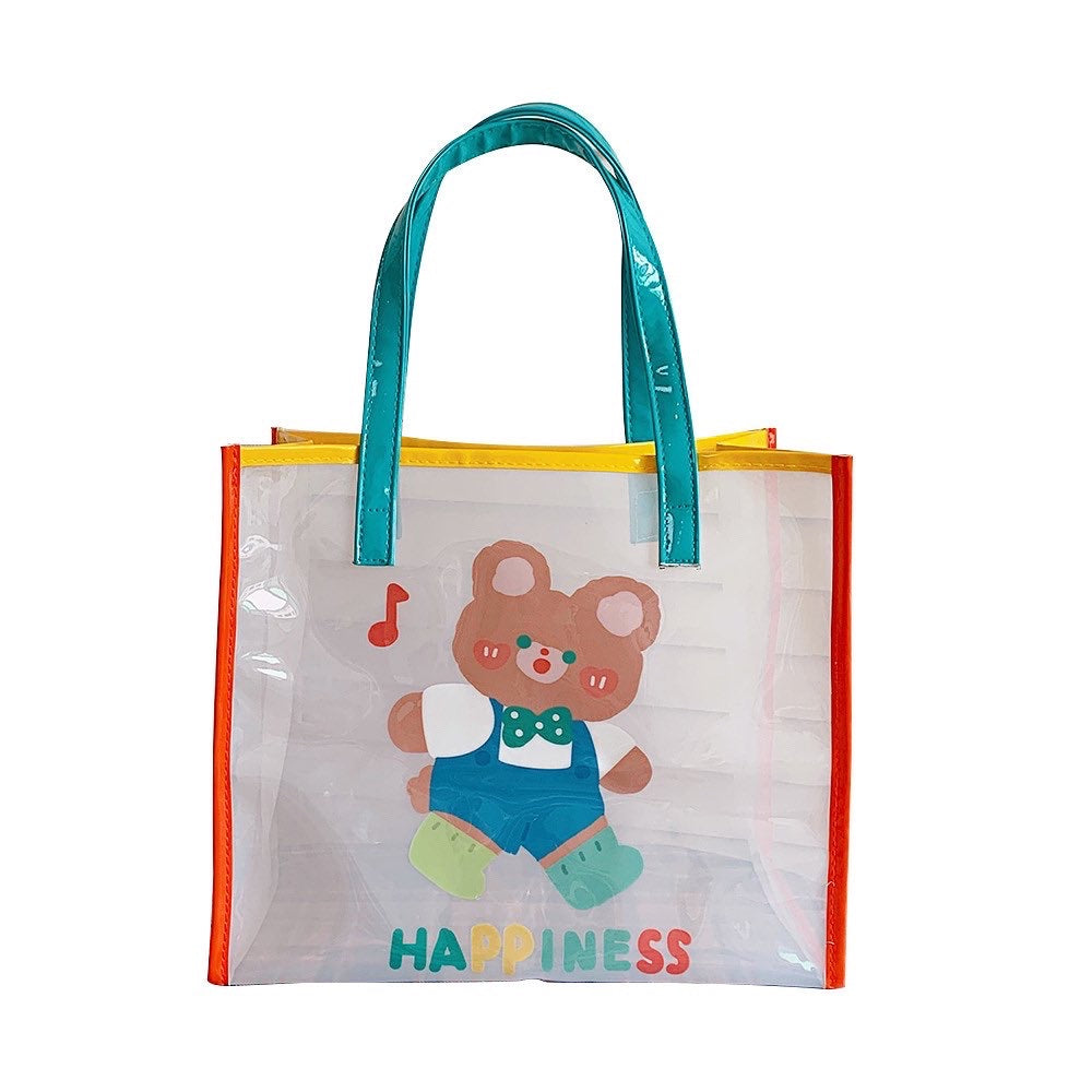 Transparent jelly bear/ bunny shoulder Bag / daily bag / Clear Jelly bag
