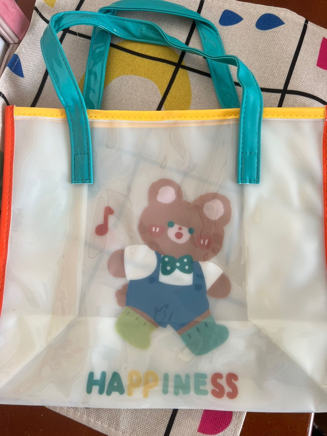 Transparent jelly bear/ bunny shoulder Bag / daily bag / Clear Jelly bag