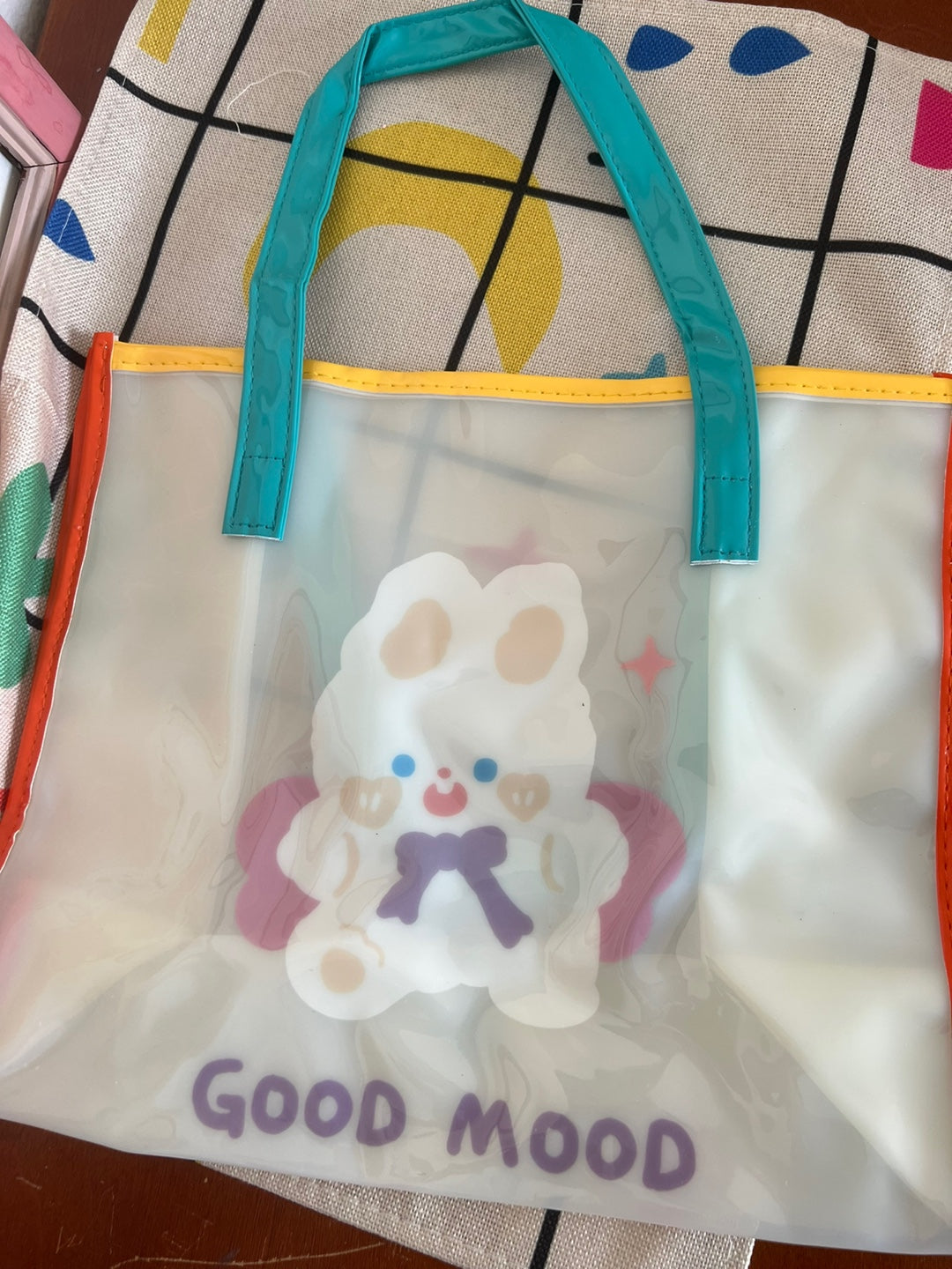 Transparent jelly bear/ bunny shoulder Bag / daily bag / Clear Jelly bag