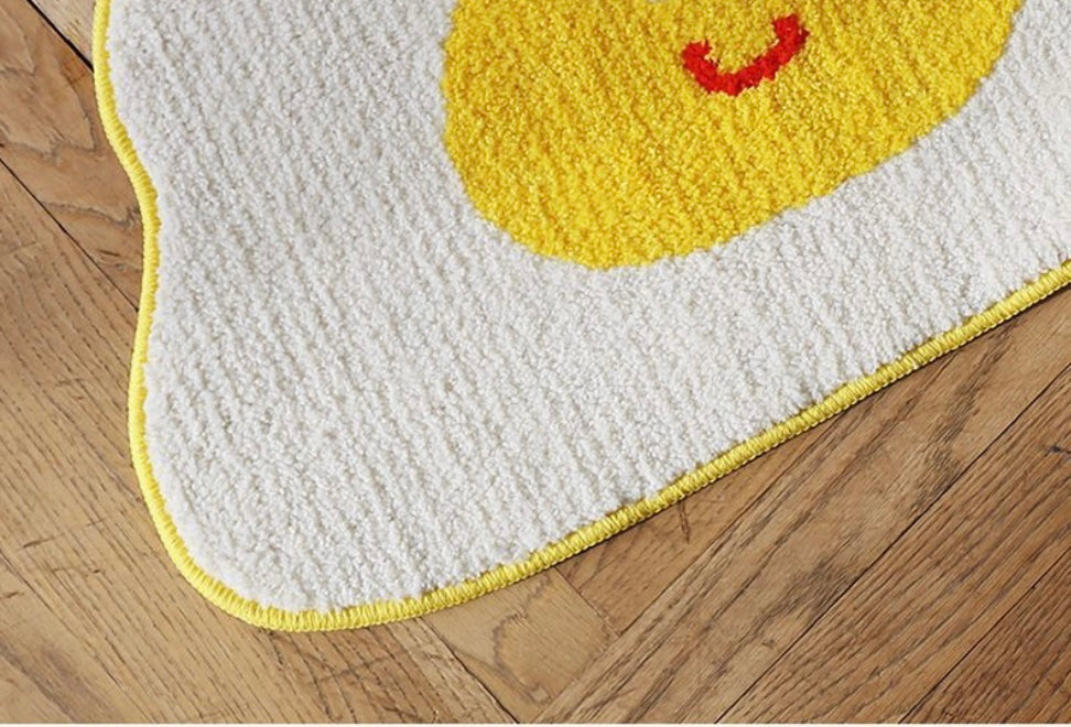 Cute Shaped Tufted Bath Rug- Egg, Bear