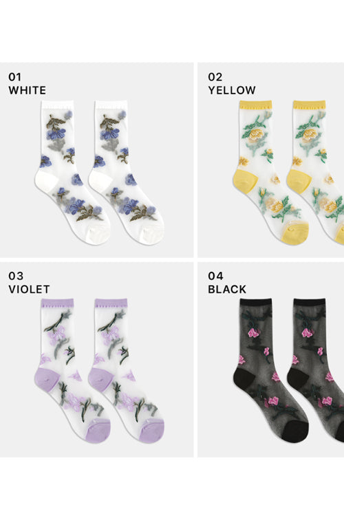 Secret Forest Sheer Socks