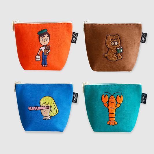 1537 Boat Pouch – Small (Embroidered Character Series) 4 design