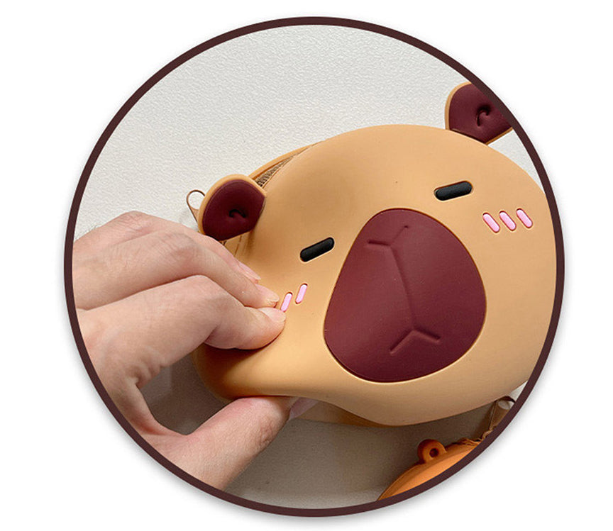 Capybara Silicone Crossbody Pouch