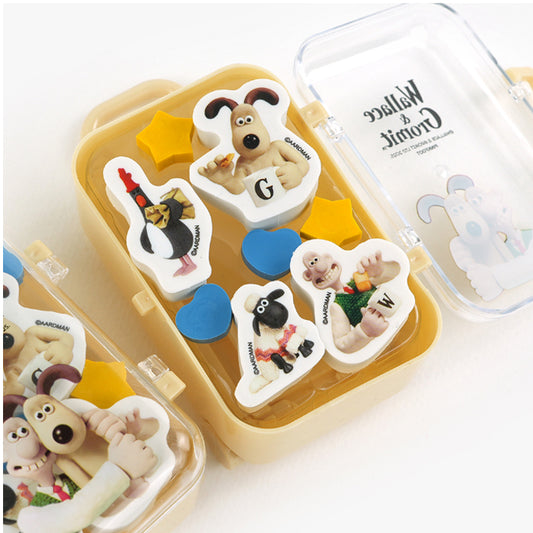 Wallace & Gromit Mini Luggage Eraser Set