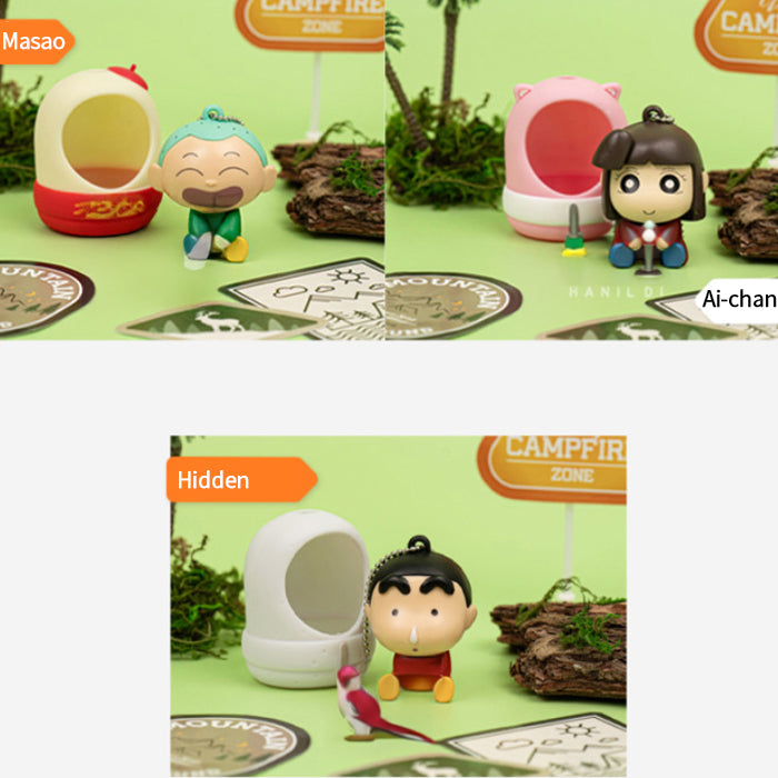 Crayon Shin-chan Sleeping Capsule Keyring Figures (Random)