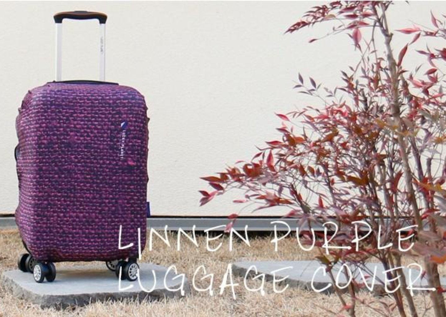 [Lucky Planet] Purple Linen Luggage Cover - Luckyplanetusa