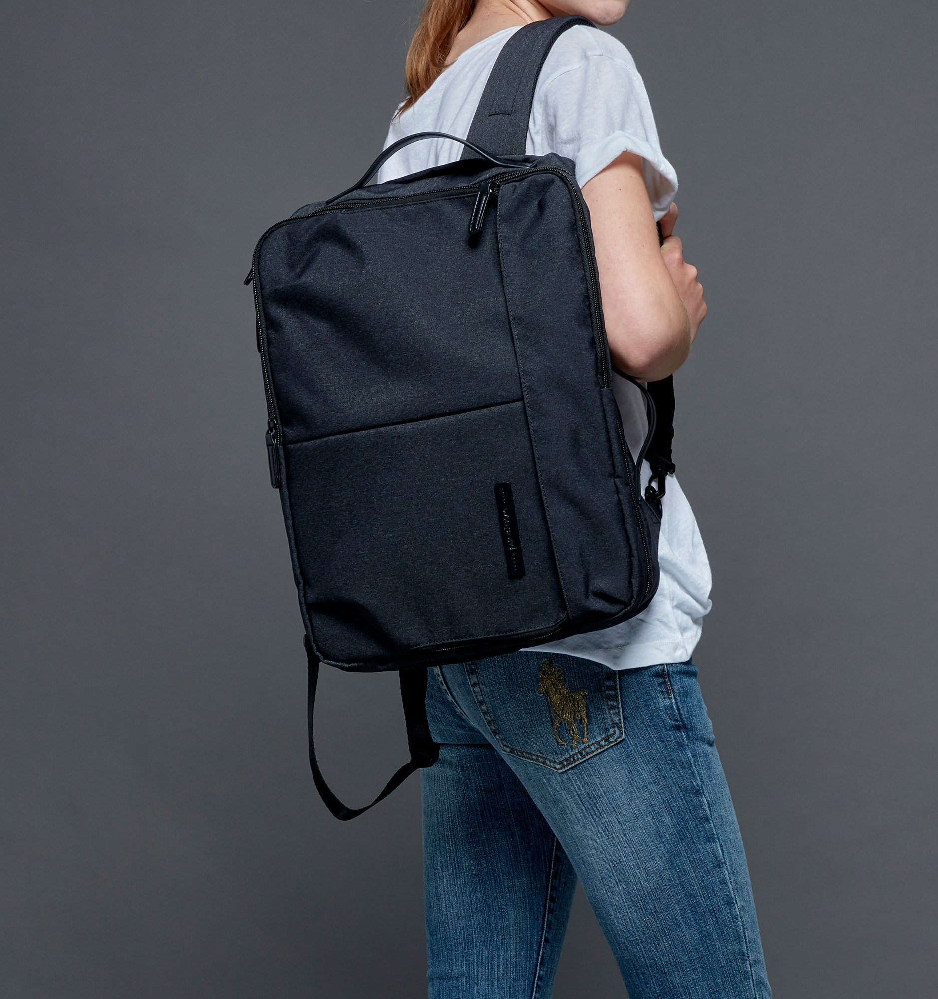 [Lucky Planet] Alpha Two Way Carry Handles Shoulder Bag Brefcase -Black - Luckyplanetusa