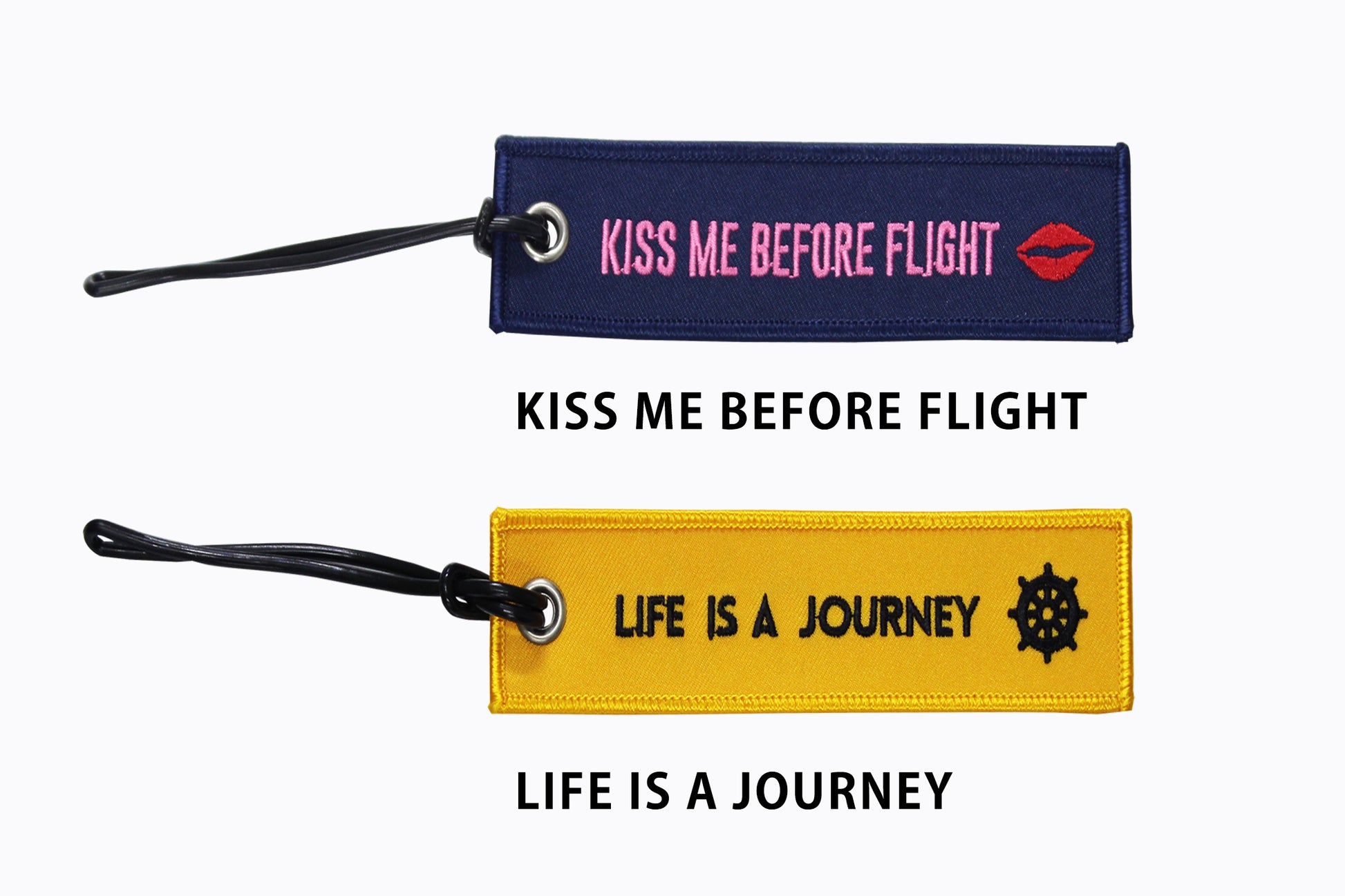 [Lucky Planet] Embroidered  Luggage Name Tags - Life Is a Journey - Luckyplanetusa