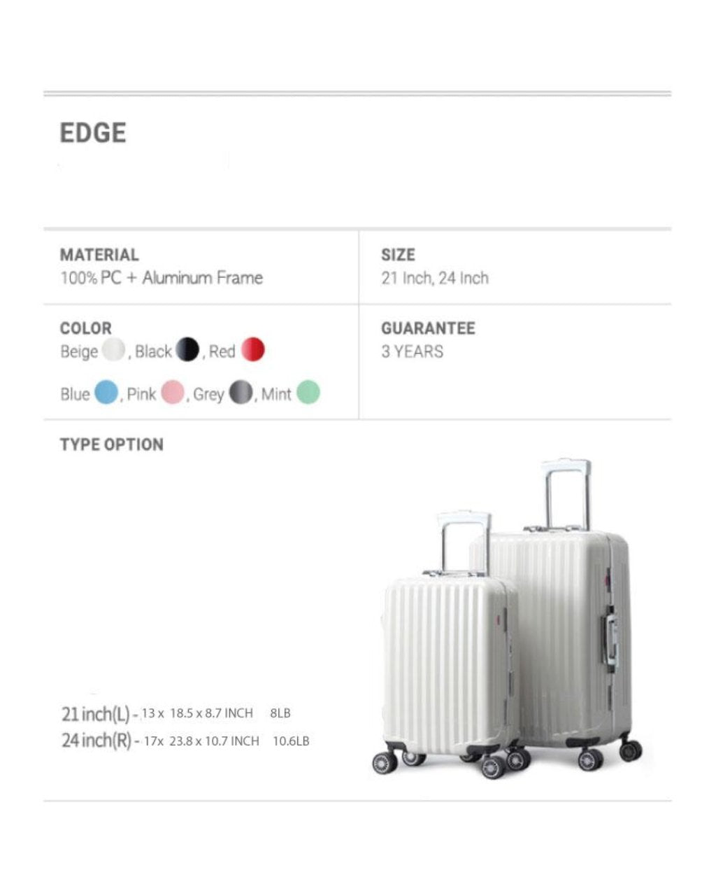 [Lucky Planet]  Milky Way 21-inch Luggage - Luckyplanetusa