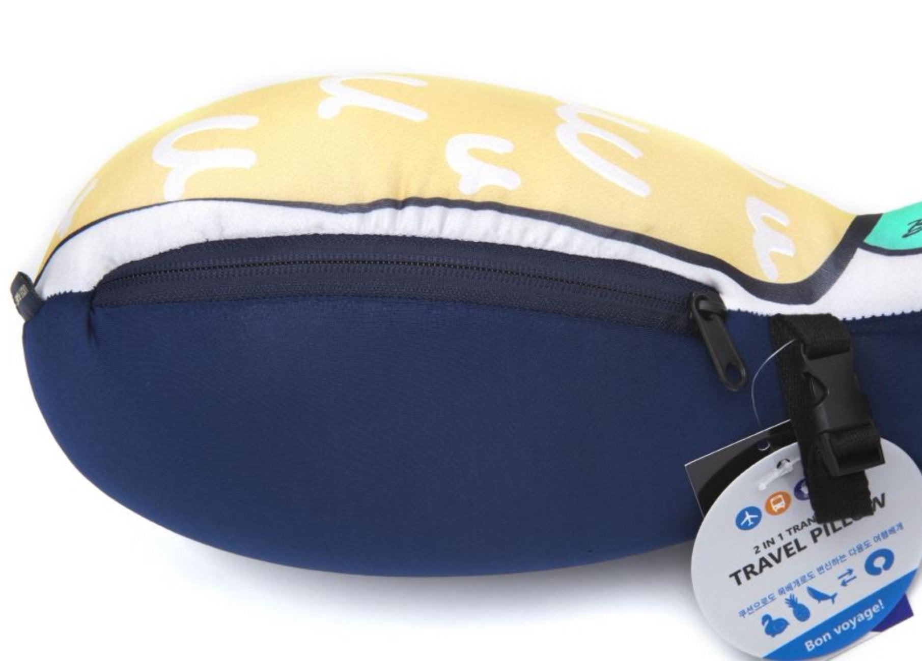 [Lucky Planet] Bon Voyage 2 in1 Travel Head Rest Neck Pillow - Pineapple - Luckyplanetusa