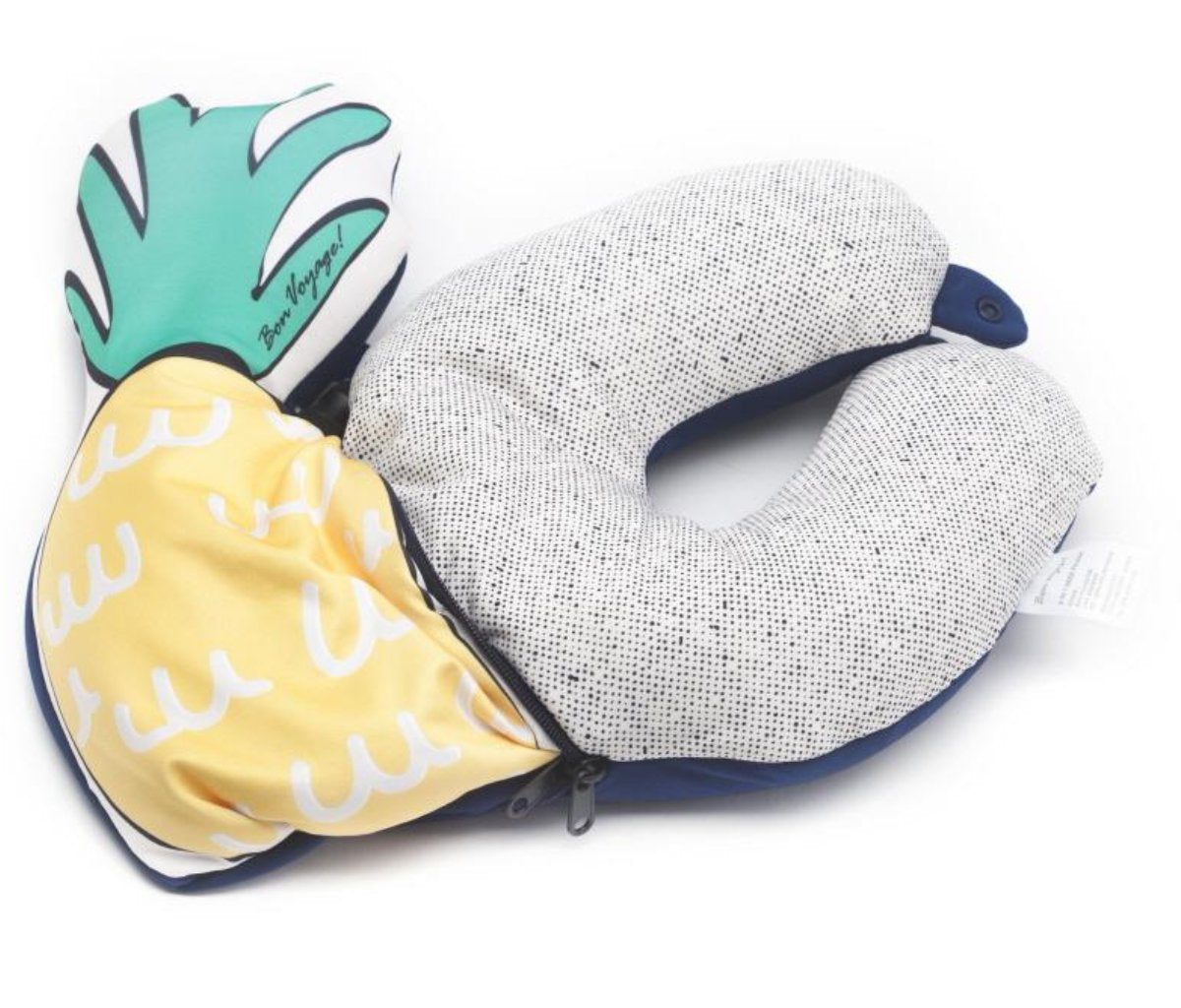 [Lucky Planet] Bon Voyage 2 in1 Travel Head Rest Neck Pillow - Pineapple - Luckyplanetusa